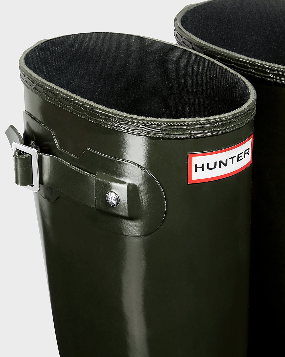 Hunter Original Gloss Tall Rain Boots - Shop Online Womens Dark Olive - RLQHIK736